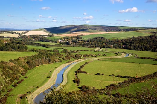 The River Cuckmere Flows through the Sussex Countryside