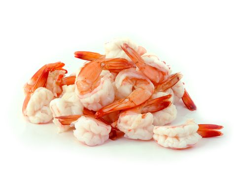  shrimps on a white background