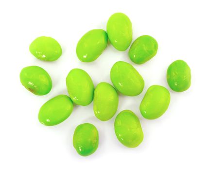 fresh green peas isolated on a white background