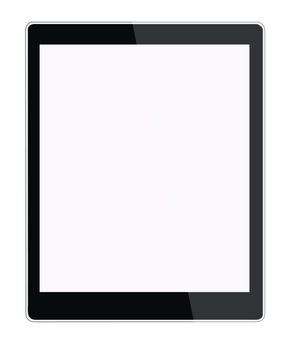  Illustration of a new tablet computer isolated on the white backgrounds