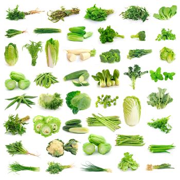 Vegetables collection isolated on white background