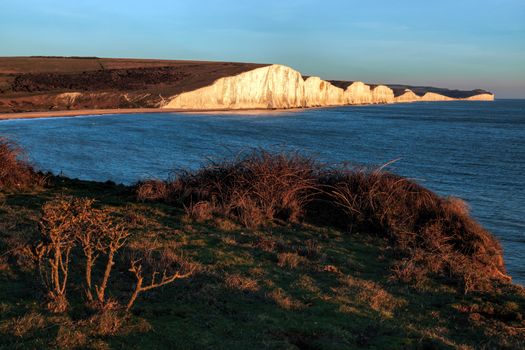 Winter Sunshine on the Seven Sisters