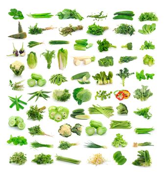 Vegetables collection isolated on white background