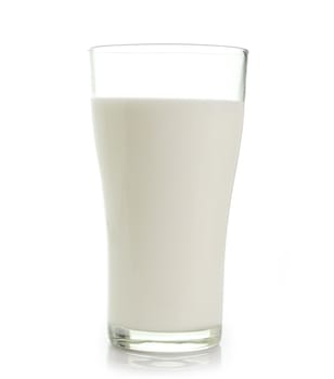 glass of milk isolated on white background