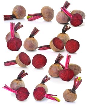 Beetroots isolated on white background