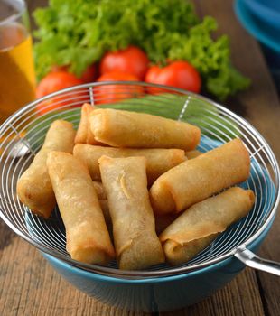 Fried Chinese Traditional Spring rolls food