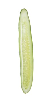 Fresh slice cucumber on white background