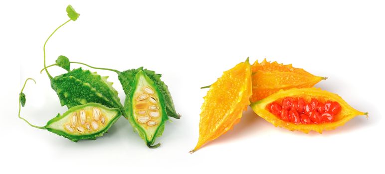 bittermelon isolated on white background