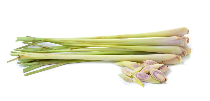 lemongrass on white background