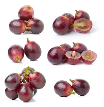 grapes isolated on over white background