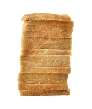 sliced bread isolated on white background