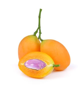 sweet marian plum thai fruit isolated on white backgroun