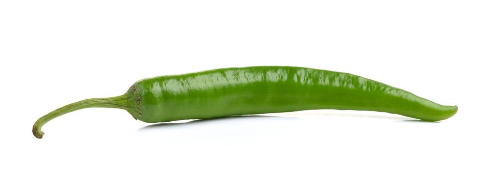 Green peppers isolated on white background