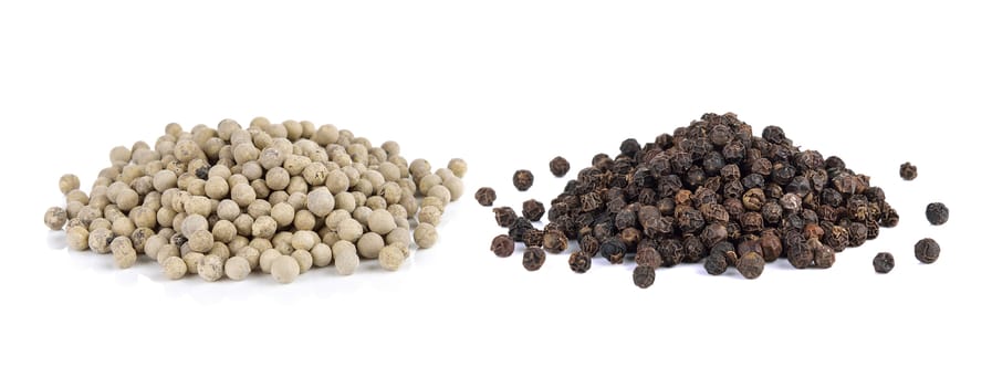 pepper seeds on white background