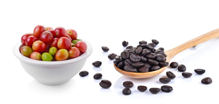 coffee beans isolated on white background