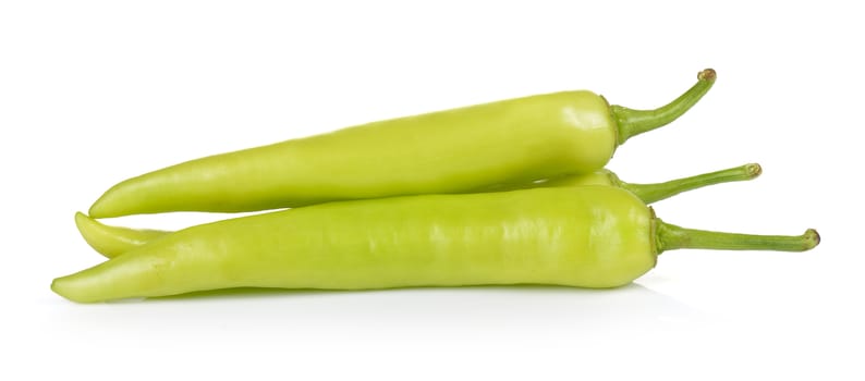 Green peppers isolated on white background