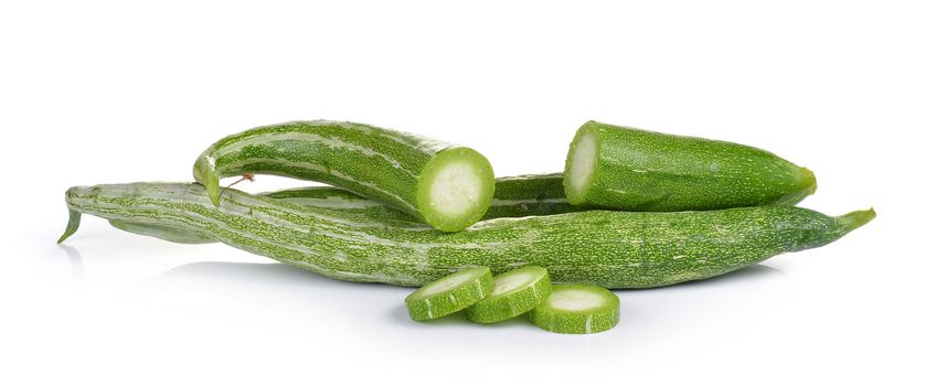 Snake gourd on white background