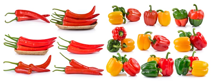 Red chili pepper isolated on a white background