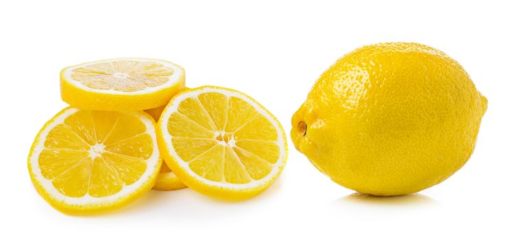 lemon on white background