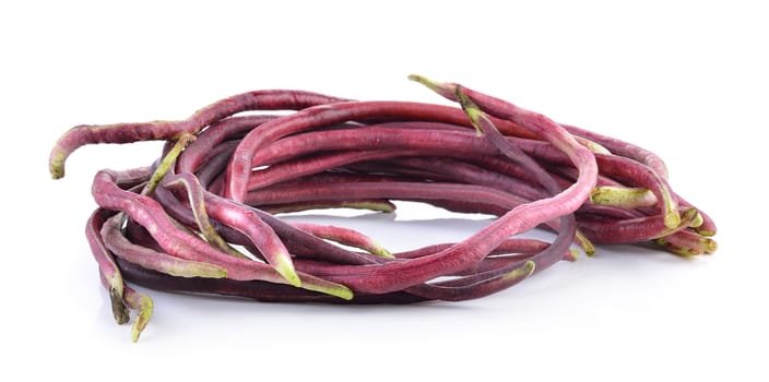 red Long bean isolated on white background