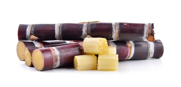 sugarcane on white background