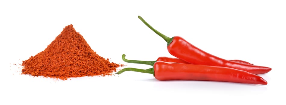 Red chili pepper isolated on a white background