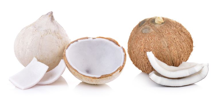 coconut on a white background