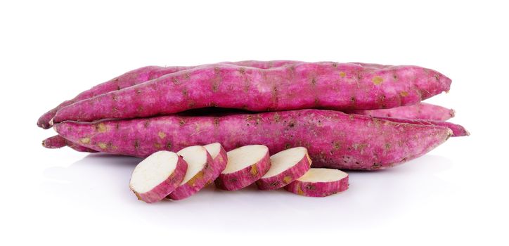 yam potato on white background