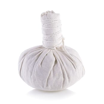 Spa herbal Compressing ball on white background