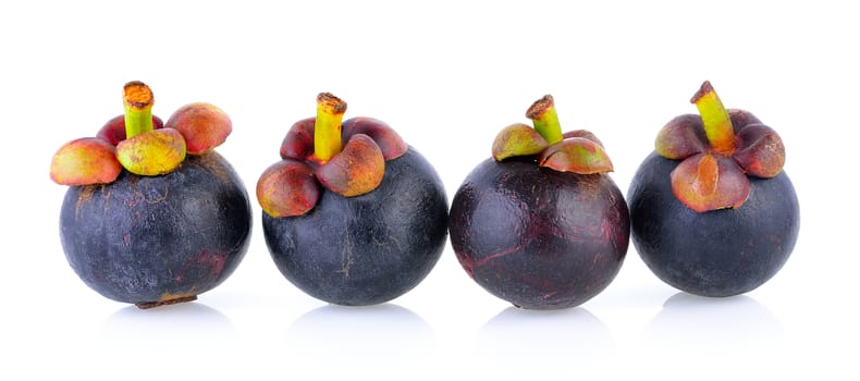 mangosteen isolated on white background