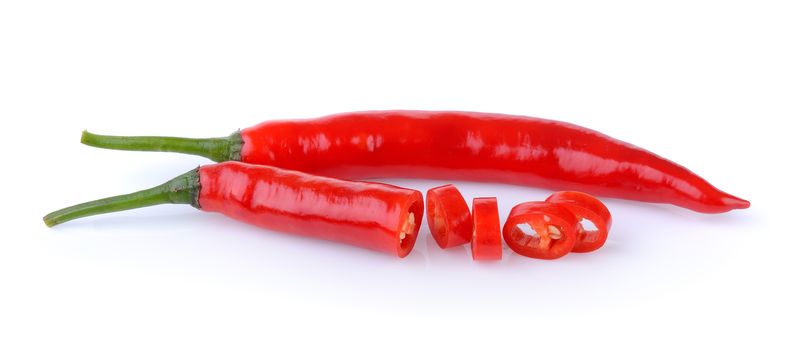 chili pepper on white baackground