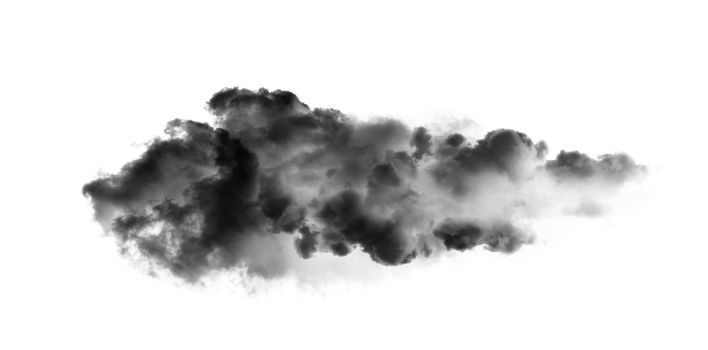  black cloud on white background