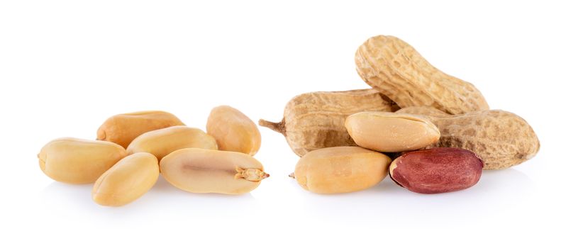 peanuts seeds isolated on white background