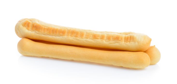 bread sticks isolated on white background