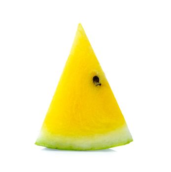 yellow watermelon on white background