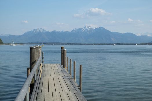 Chiemsee in Germany, Bavaria in spring