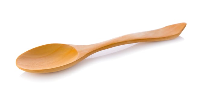 wood spoon on white background