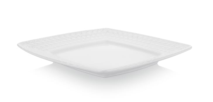 white plate on white background