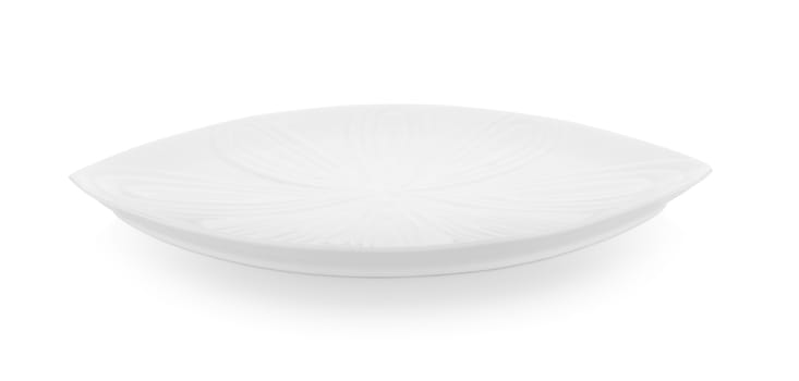 white plate on white background