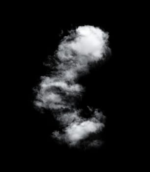 clouds on black background