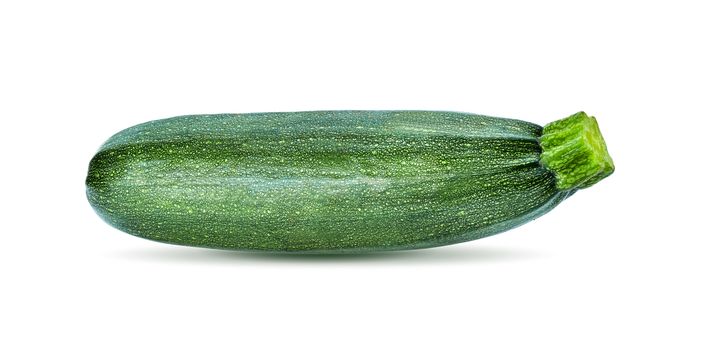 fresh zucchini on white background