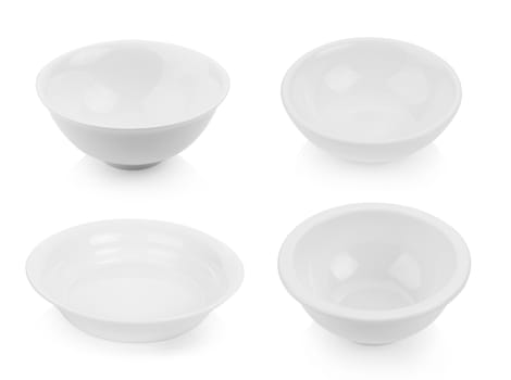 white ceramic bowl on white background