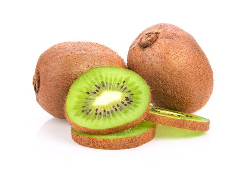 kiwi fruit on white background