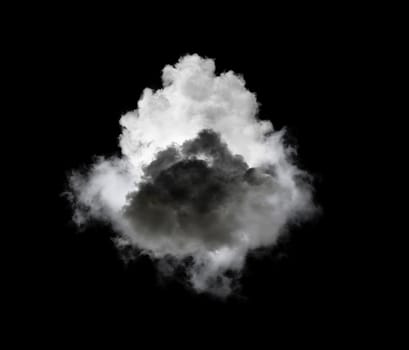 white clouds on black background