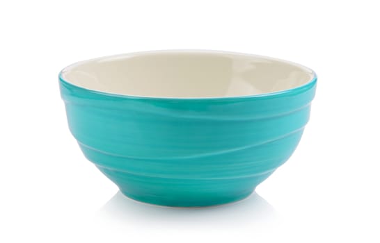 green bowl on white background