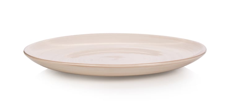 Empty plate on white background