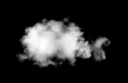 strange white cloud on black background