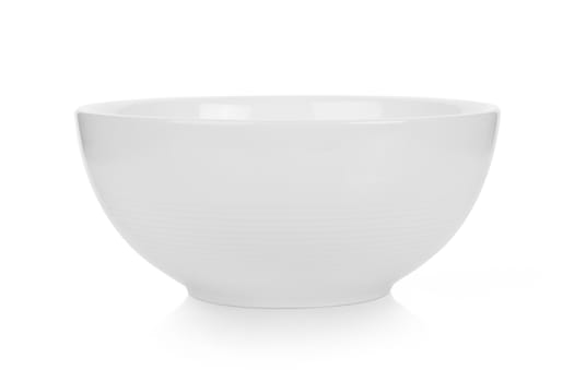 white ceramic bowl on white background