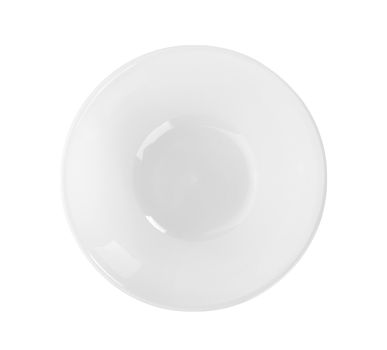 bowl on white background. top view