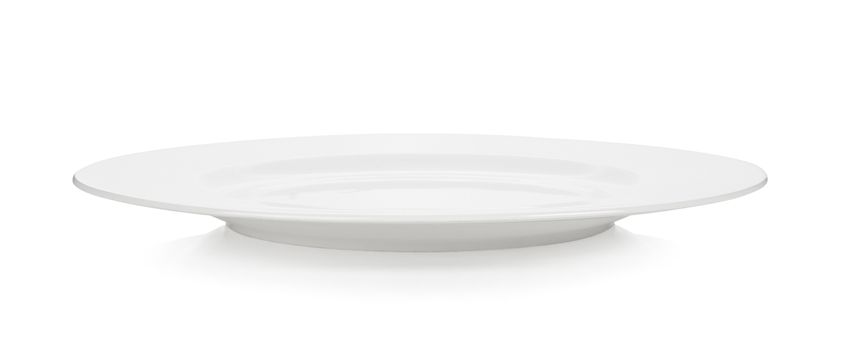 Empty plate on white background